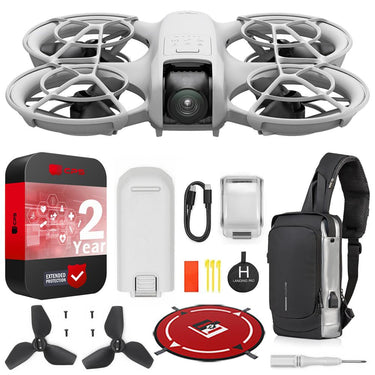DJI Neo Drone Mini 4K UHD Video Quadcopter + Extended Warranty Accessory Kit Bundle