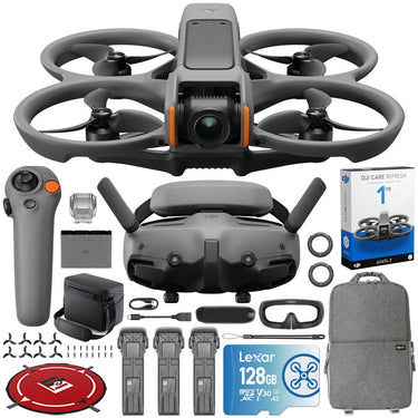 DJI Avata 2 FPV Drone 4K Fly More Combo (3 Batteries) + DJI Care Refresh Bundle