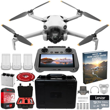 DJI Mini 4 Pro 4K Drone Fly More Combo with RC 2 Remote +Customized Hard Case Bundle