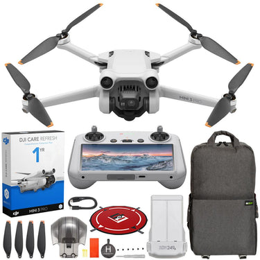 DJI Mini 3 Pro Drone Quadcopter + RC Smart Remote Control + DJI Care Refresh Bundle