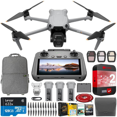 DJI Air 3S Drone Fly More Combo w/ RC 2 Remote + Extended Warranty & Software Bundle