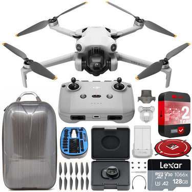 DJI Mini 4 Pro Drone Quadcopter with RC-N2 Remote + Wide Angle Lens Accessory Bundle