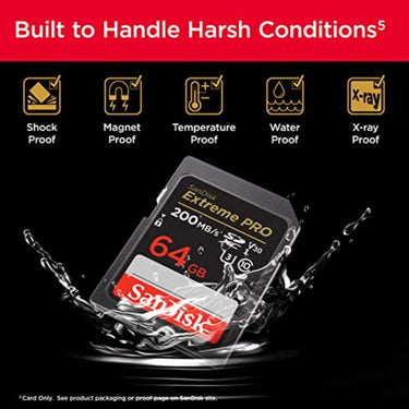 Sandisk Extreme PRO SD UHS-I Memory Card, V30 -  64GB