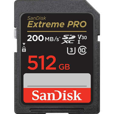 Sandisk Extreme PRO SD UHS-I Memory Card, - V30 - 512GB