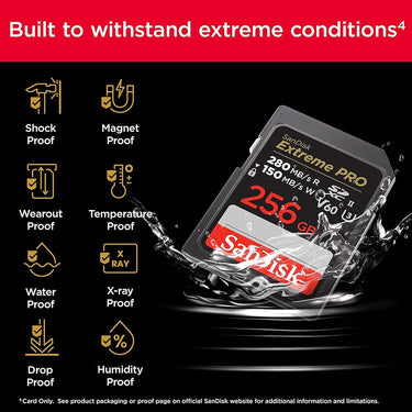 Sandisk Extreme PRO SD UHS-II Memory Card, V60 - 256GB
