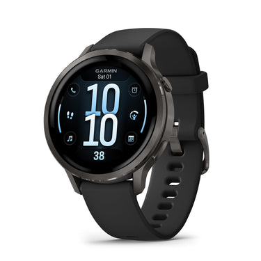 Garmin Venu 4 41mm GPS Smartwatch Slate w/ Black Bundle +Dock Dust Covers Screen Guards
