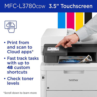 Brother Digital Color All-in-One Laser Printer with Standard-Yield Toner 4 Pack