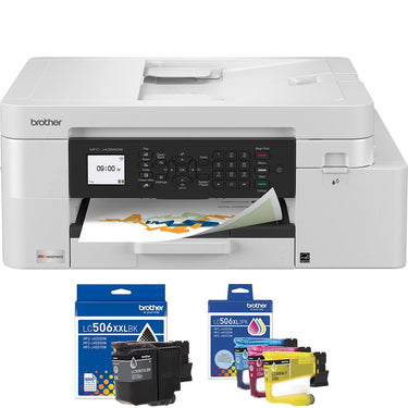 Brother INKvestment 4355 Wireless All-in-One Inkjet Printer + Color Cartridges Bundle