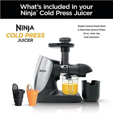 Ninja Ninja Cold Press Juicer Pro - Powerful Slow Juicer - Cloud Silver - Refurbished