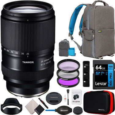 Tamron 25-200mm F2.8-5.6 Di III VXD G2 Lens for Sony E-mount Mirrorless Cameras Bundle