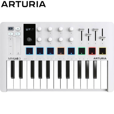 Arturia MiniLab 3 25-Key MIDI Controller Keyboard White Renewed