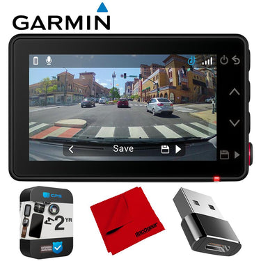 Garmin Dash Cam X210 1440p HD, 140-degree FOV, GPS w/ 2 YR Warranty Bundle