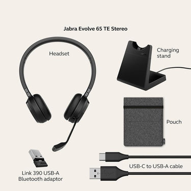 Jabra Evolve 65 TE (Third Edition) Wireless Dual-Ear Headset - 6699-833-499-01