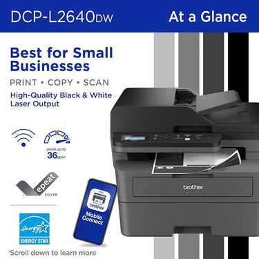 Brother DCP-L2640DW Wireless Monochrome Multi-Function Printer + 26 Month Warranty