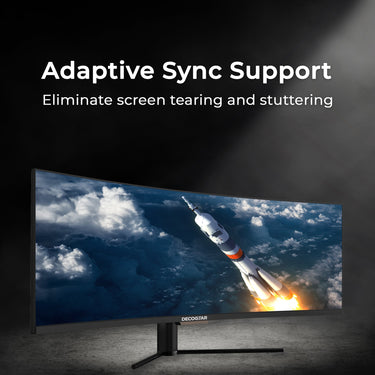 Deco Gear 49" Curved Ultrawide LED 3840x1080 HDR400 32:9 144Hz VA Gaming Monitor