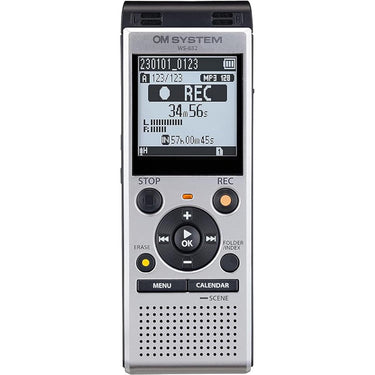 OM SYSTEM Olympus WS-882 Digital Voice Recorder, Silver/Black (V420330SU000)