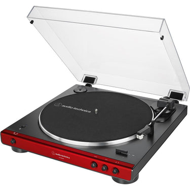 Audio-Technica AT-LP60XBT-RD Bluetooth Turntable w/ AT-SP3X Speaker + 26 Month Protection