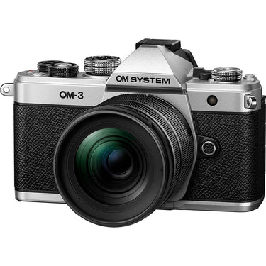 OM Systems Olympus OM-3 20MP Digital Camera with M.ZUIKO 12-45mm Lens; Silver
