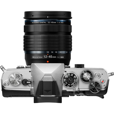 OM SYSTEM Olympus OM-3 Digital Camera, M.ZUIKO 12-45mm Lens, Silver (V210051SW000)