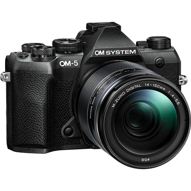 OM SYSTEM Olympus OM-5 Mark II Camera, M.ZUIKO 14-150mm Lens, Black (V210072BU000)
