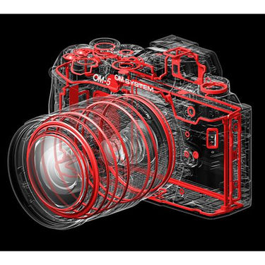 OM SYSTEM Olympus OM-5 Mark II Camera, M.ZUIKO 14-150mm Lens, Silver (V210072SU000)