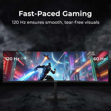 Deco Gear 49" Curved Ultrawide Monitor DQHD 5120x1440, 120Hz, 65W USB-C, KVM, HDR