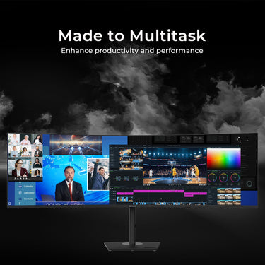 Deco Gear 49" Curved Ultrawide Monitor DQHD 5120x1440, 120Hz, 65W USB-C, KVM, HDR