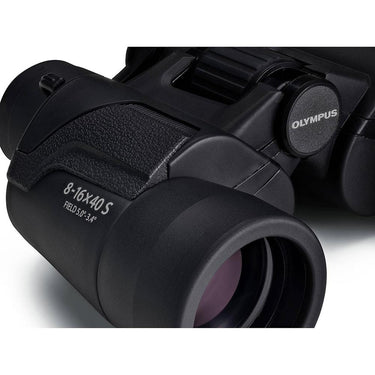OM SYSTEM Olympus 8-16x40 Explorer S Standard Zoom Binoculars, Black (V501024BU000)