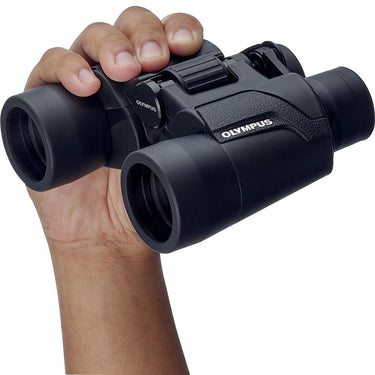 OM SYSTEM Olympus 8-16x40 Explorer S Standard Zoom Binoculars, Black (V501024BU000)