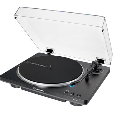 Audio-Technica Fully Automatic Belt-Drive Turntable, Black/Silver + 1 Year Warranty Pack