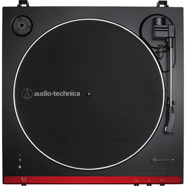 Audio-Technica AT-LP60XBT-RD Bluetooth Turntable + Eris 3.5BT Monitors + 2 YR Warranty Bundle