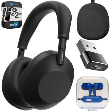 Sony WH-1000XM6 Best Wireless Noise Canceling Headphones, Black + 2YR Warranty Bundle