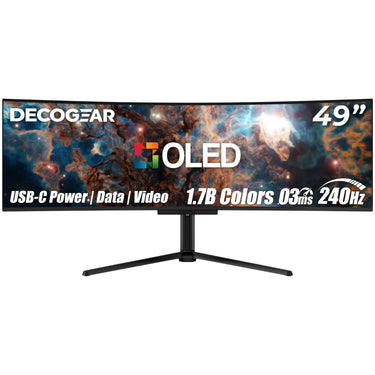Deco Gear 49" QD-OLED 240Hz Curved Ultrawide Gaming Monitor 5120x1440 32:9 0.03ms HDR400