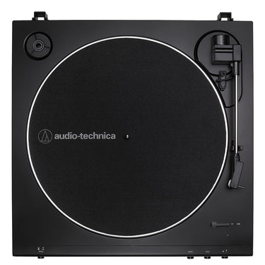 Audio-Technica Fully Automatic Belt-Drive Stereo Turntable Black Speaker Bundle