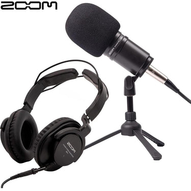 Zoom Podcast Mic Pack w/ Dynamic Microphone, Headphones, Tripod, XLR Refurbished
