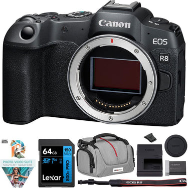 Canon EOS R8 Full Frame Mirrorless Camera Body Only 5803C002 + Accessories Bundle