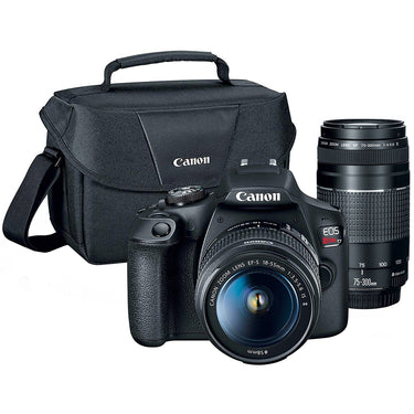 Canon EOS Rebel T7 DSLR Camera + EF18-55mm + EF 75-300mm Lens Kit + Accessories Bundle