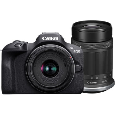 Canon EOS R100 Camera + RF-S 18-45mm F4.5-6.3 +RF-S 55-210mm F5-7.1 Lens + 64GB Bundle