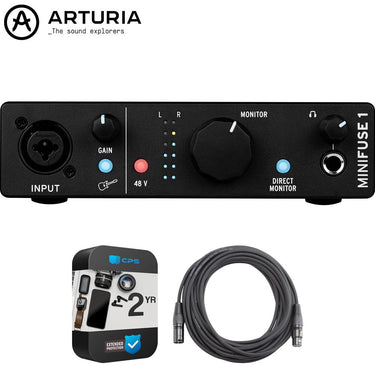 Arturia MiniFuse 1 Portable Single Input USB-C Audio Interface + 2 YR Extended Warranty