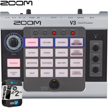 Zoom V3 Multi-Effects Vocal Processor with 2 Year Warranty