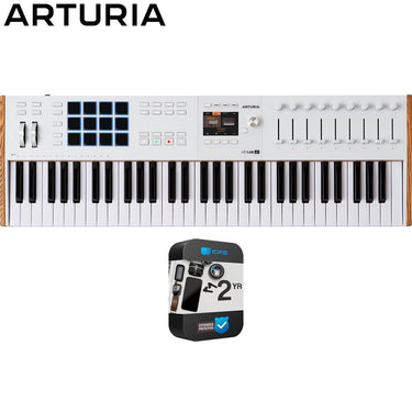 Arturia Mk3 61-Key USB MIDI Controller Keyboard White with 2 Year Warranty