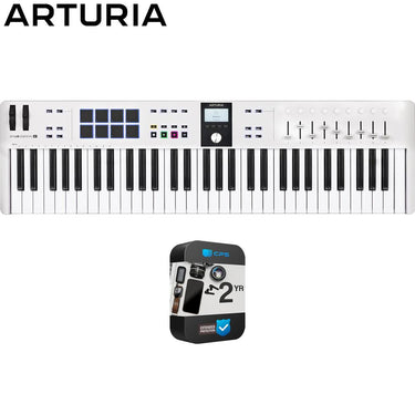 Arturia KeyLab Mk3 61-Key USB MIDI Controller Keyboard White + 2 Year Warranty