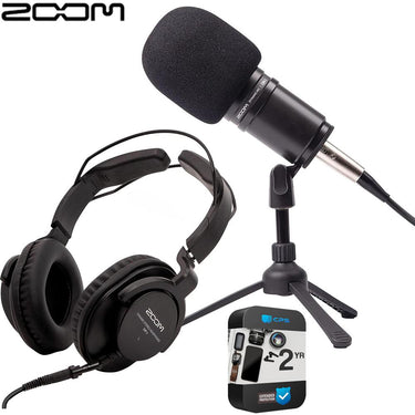 Zoom Podcast Mic Pack with Dynamic Microphone, Headphones, with 2 Year Warranty