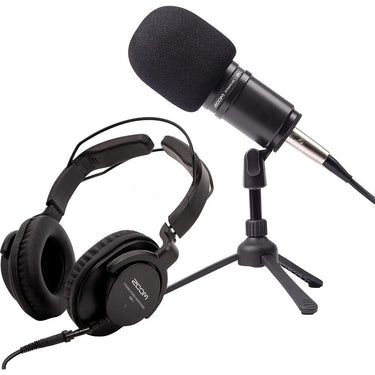Zoom Podcast Mic Pack with Dynamic Microphone, Headphones, with 2 Year Warranty