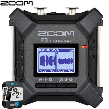 Zoom 2-input Portable Field Recorder with 32-bit Recording + 2 Year Warranty