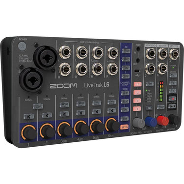 Zoom LiveTrak L-6 10-Channel Digital Mixer and Recorder with 2 Year Warranty