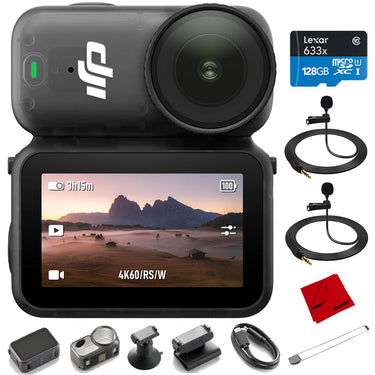 DJI Osmo Nano Vlogging Camera Standard (128GB) + 2x Lapel Microphone + 128GB Card