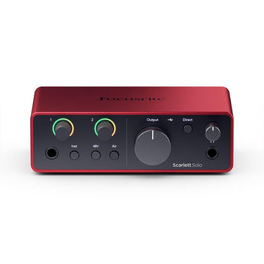 Focusrite Scarlett Solo 4th Gen Audio Interface + 2x OnStage XLR to XLR Mic Cable