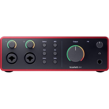 Focusrite Scarlett 4i4 4th Gen Audio Interface + 4x OnStage XLR to XLR Mic Cable