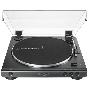 Audio-Technica AT-LP60X-BK Fully Automatic Belt-Drive Stereo Turntable w/ Record Care Bundle